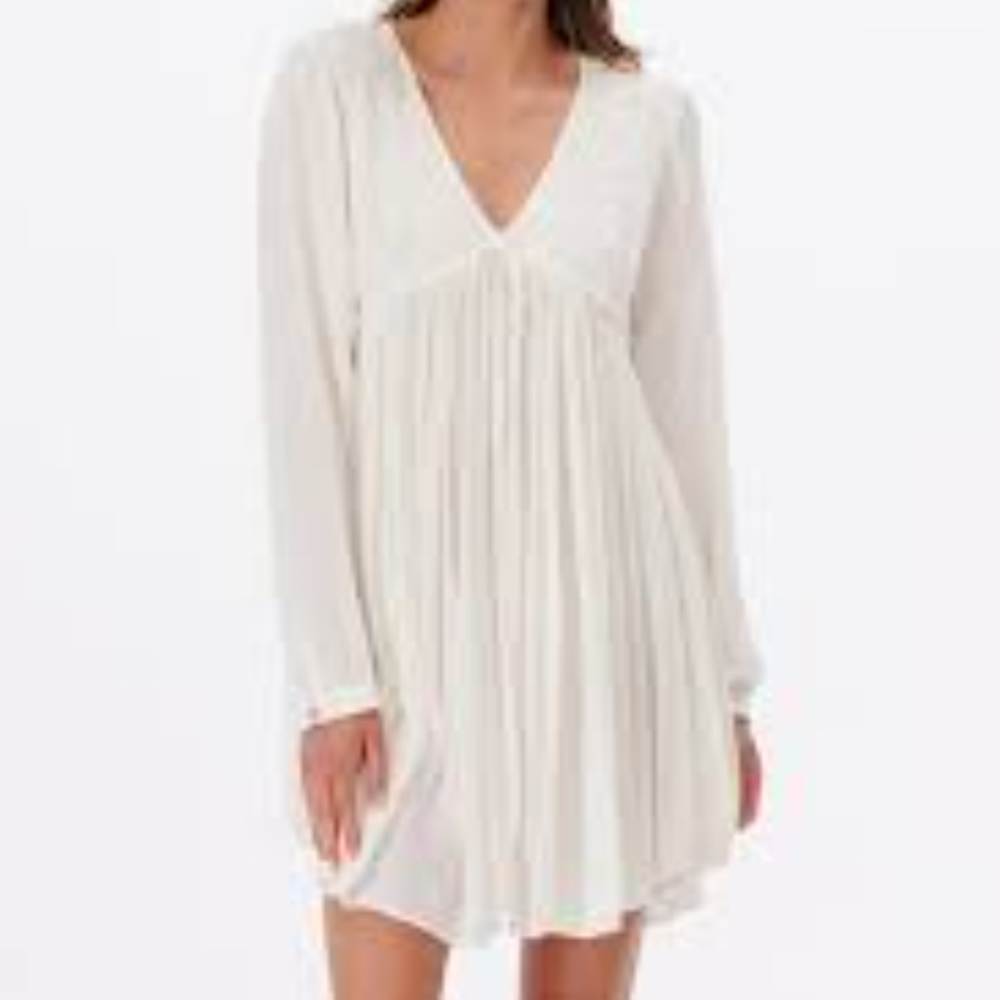 Bell Sleeve White Dress